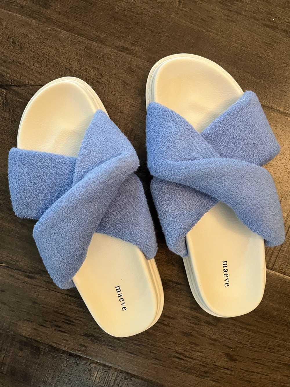 Maeve | Terry Crossover Slide Sandals/Slippers | Size 9